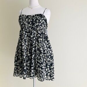 Zara Romper with Light Mint Leaf Print